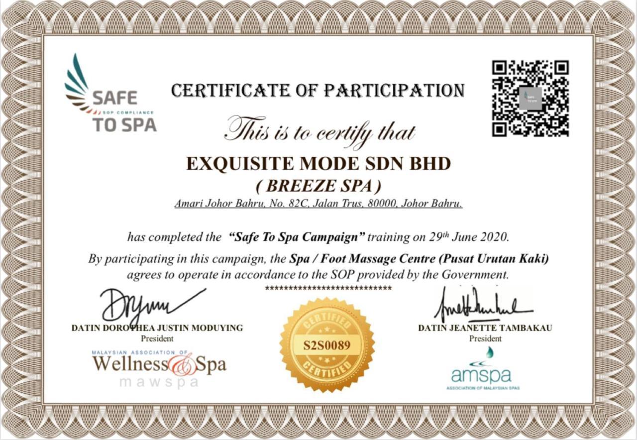 Amari Johor Bahru Exterior foto Safe To Spa Certification